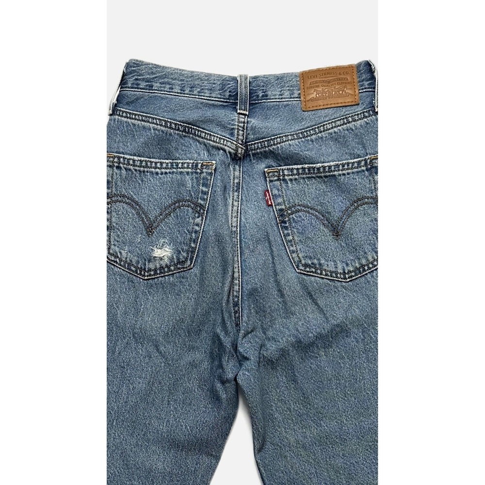 Levi's Ribcage Womens Jeans Waist 24 High rise Straight Ankle Light Wash - Picture 4 of 9